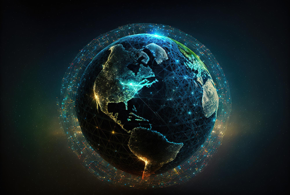 Earth's aura: global network lines connecting continents