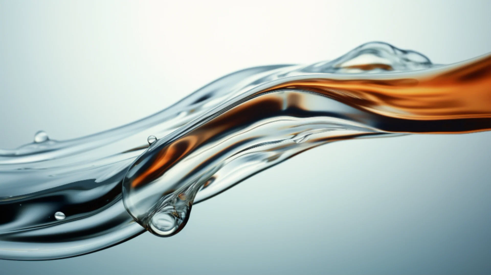 Oil and water mixing: fluid contrast illustration