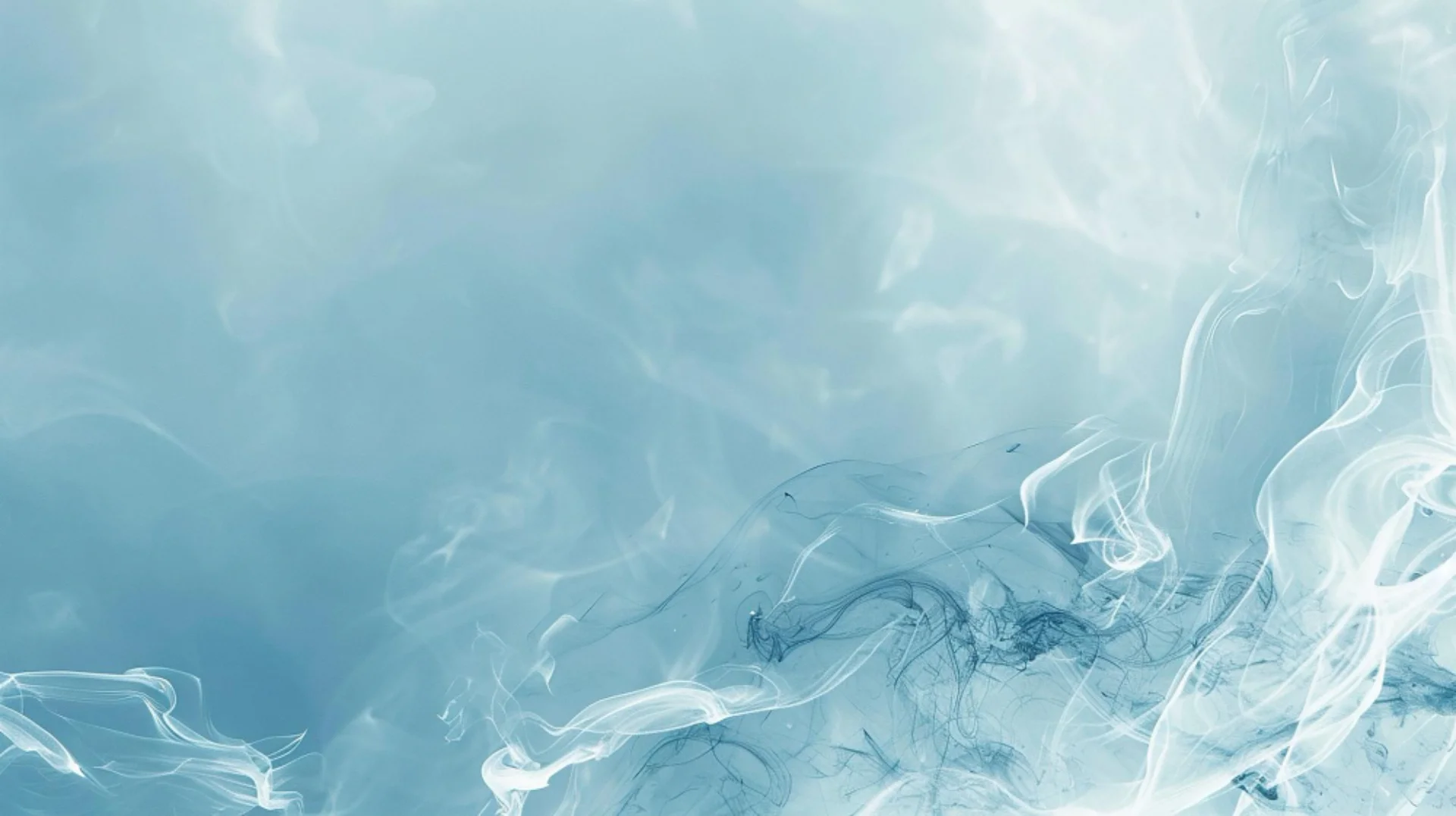 White smoke swirling against blue background